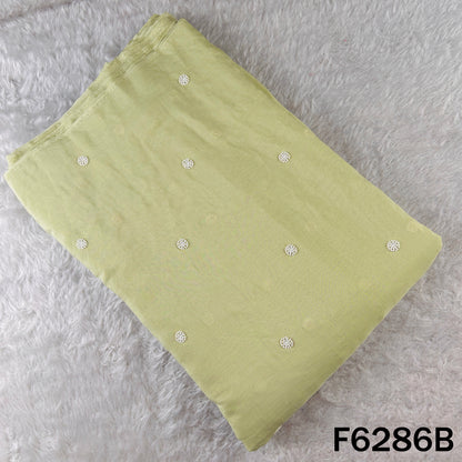 Cut Dana Thread Sequins Work Mul Chanderi Fabric - F6286