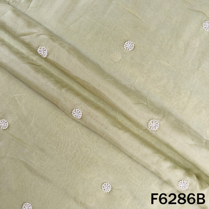 Cut Dana Thread Sequins Work Mul Chanderi Fabric - F6286