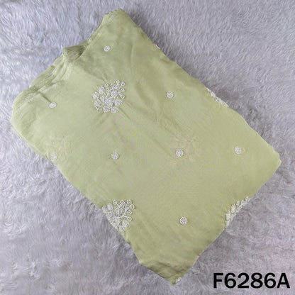 Cut Dana Thread Sequins Work Mul Chanderi Fabric - F6286