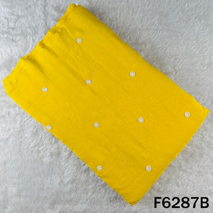 Cut Dana Thread Sequins Work Mul Chanderi Fabric - F6287