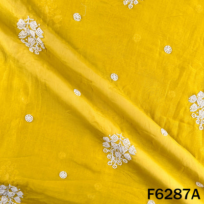 Cut Dana Thread Sequins Work Mul Chanderi Fabric - F6287