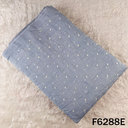 Thread Sequins Work Mul Chanderi Fabric - F6288