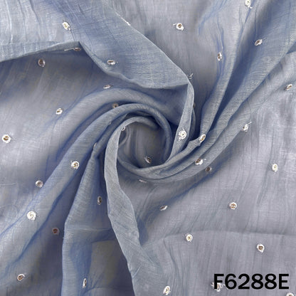 Thread Sequins Work Mul Chanderi Fabric - F6288