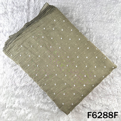 Thread Sequins Work Mul Chanderi Fabric - F6288