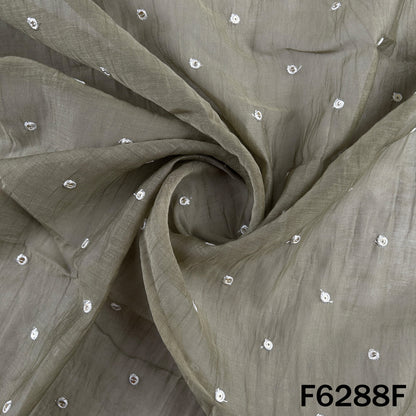 Thread Sequins Work Mul Chanderi Fabric - F6288