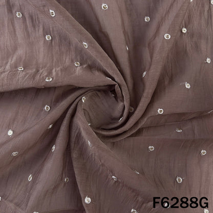 Thread Sequins Work Mul Chanderi Fabric - F6288