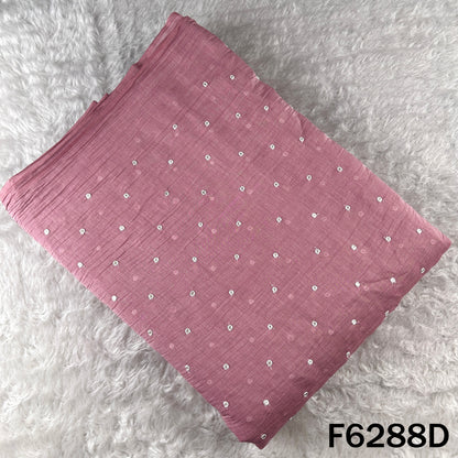 Thread Sequins Work Mul Chanderi Fabric - F6288