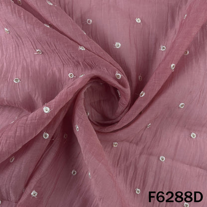Thread Sequins Work Mul Chanderi Fabric - F6288
