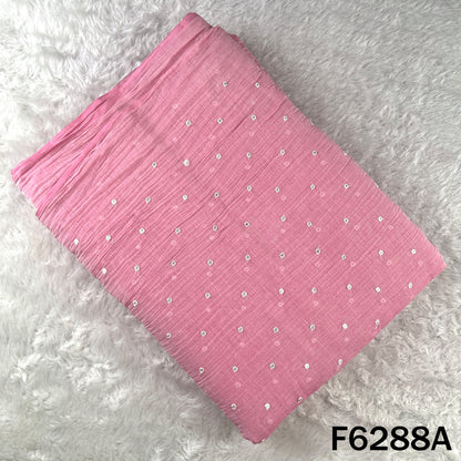 Thread Sequins Work Mul Chanderi Fabric - F6288
