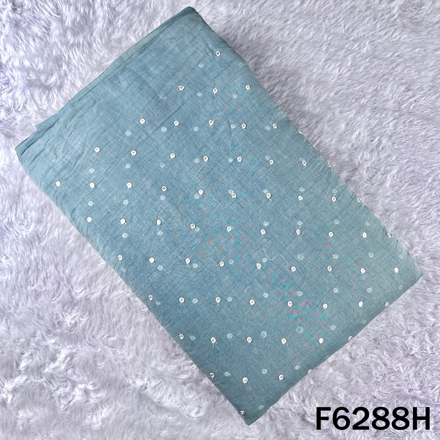 Thread Sequins Work Mul Chanderi Fabric - F6288