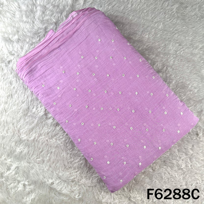 Thread Sequins Work Mul Chanderi Fabric - F6288