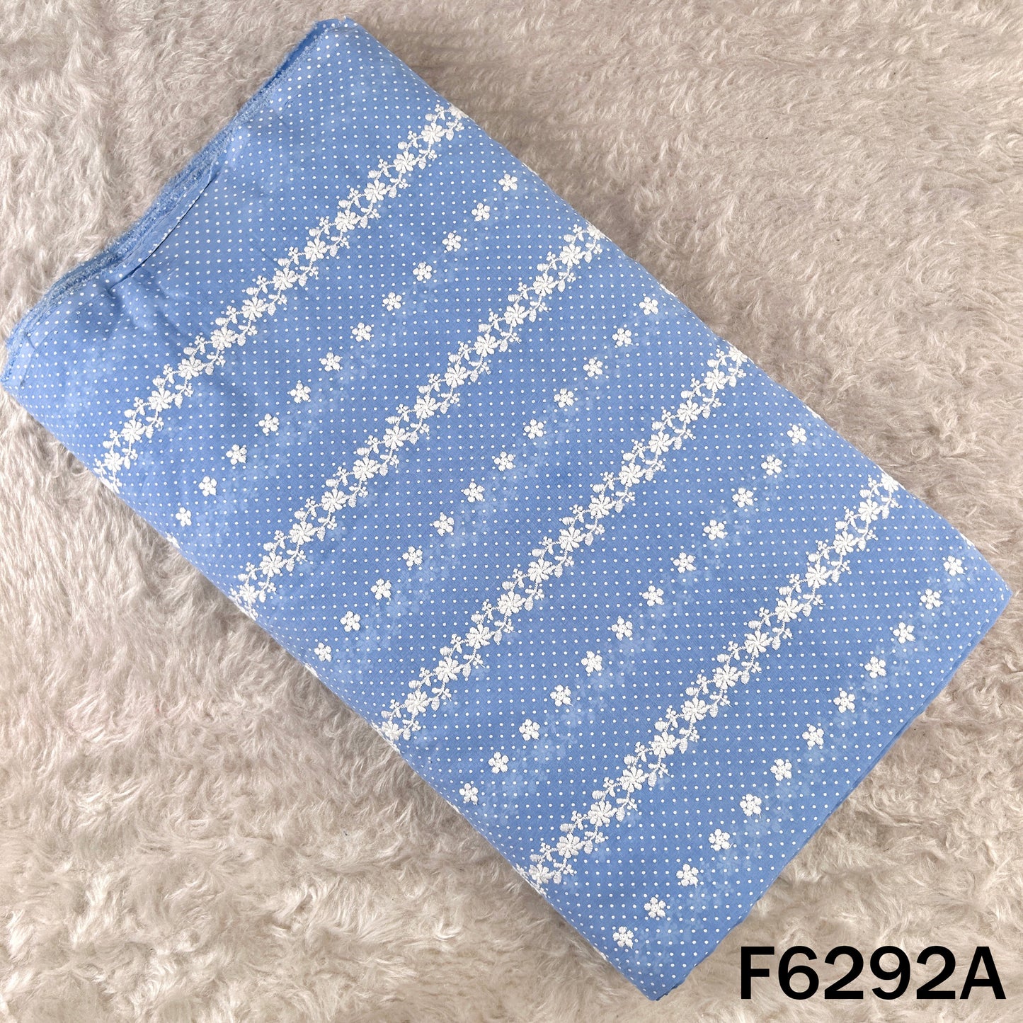 Chikankari Cotton Fabric - F6292