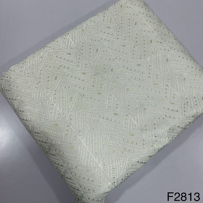 Thread Sequins Embroidered Silk Fabric F2813