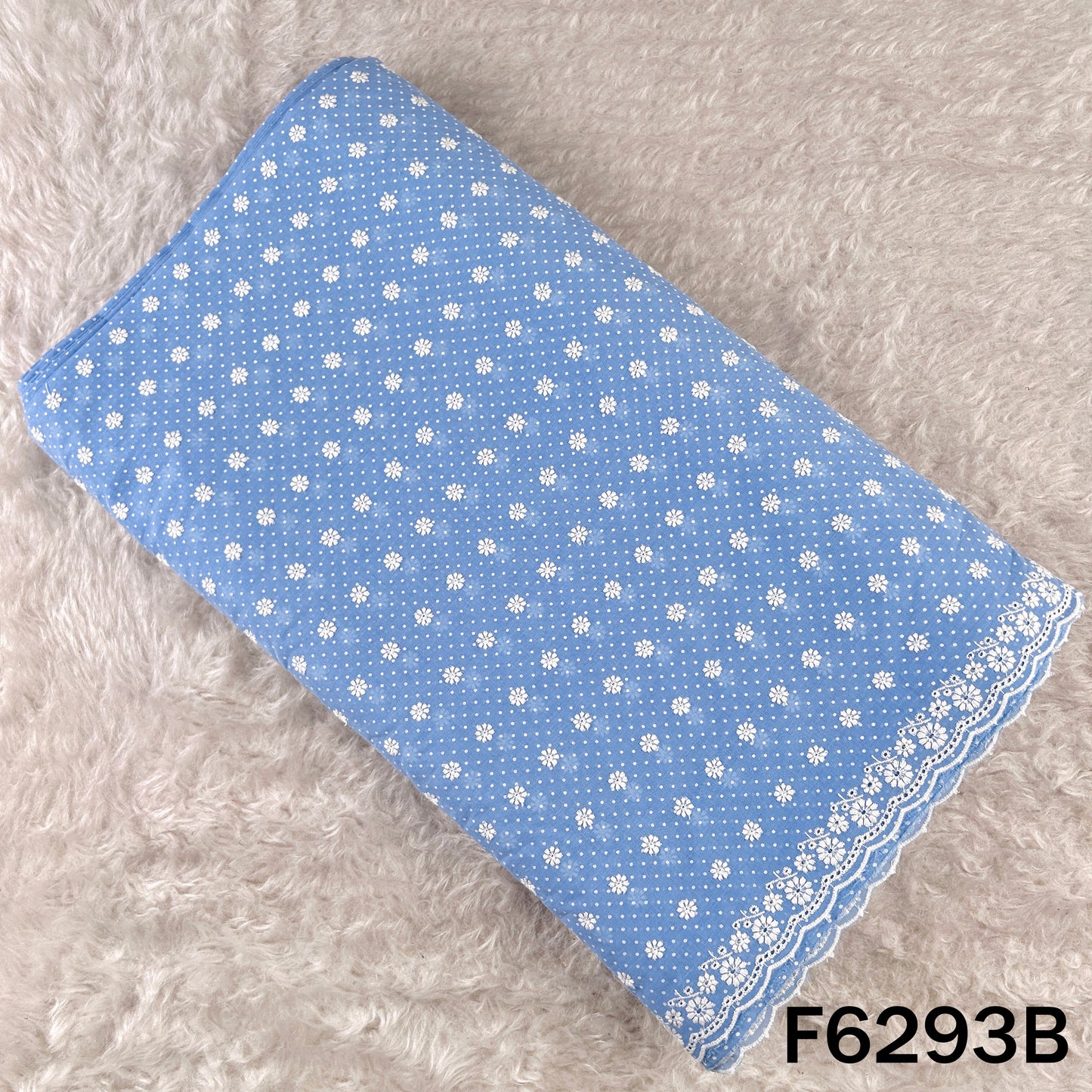 Chikankari Cotton Fabric - F6293
