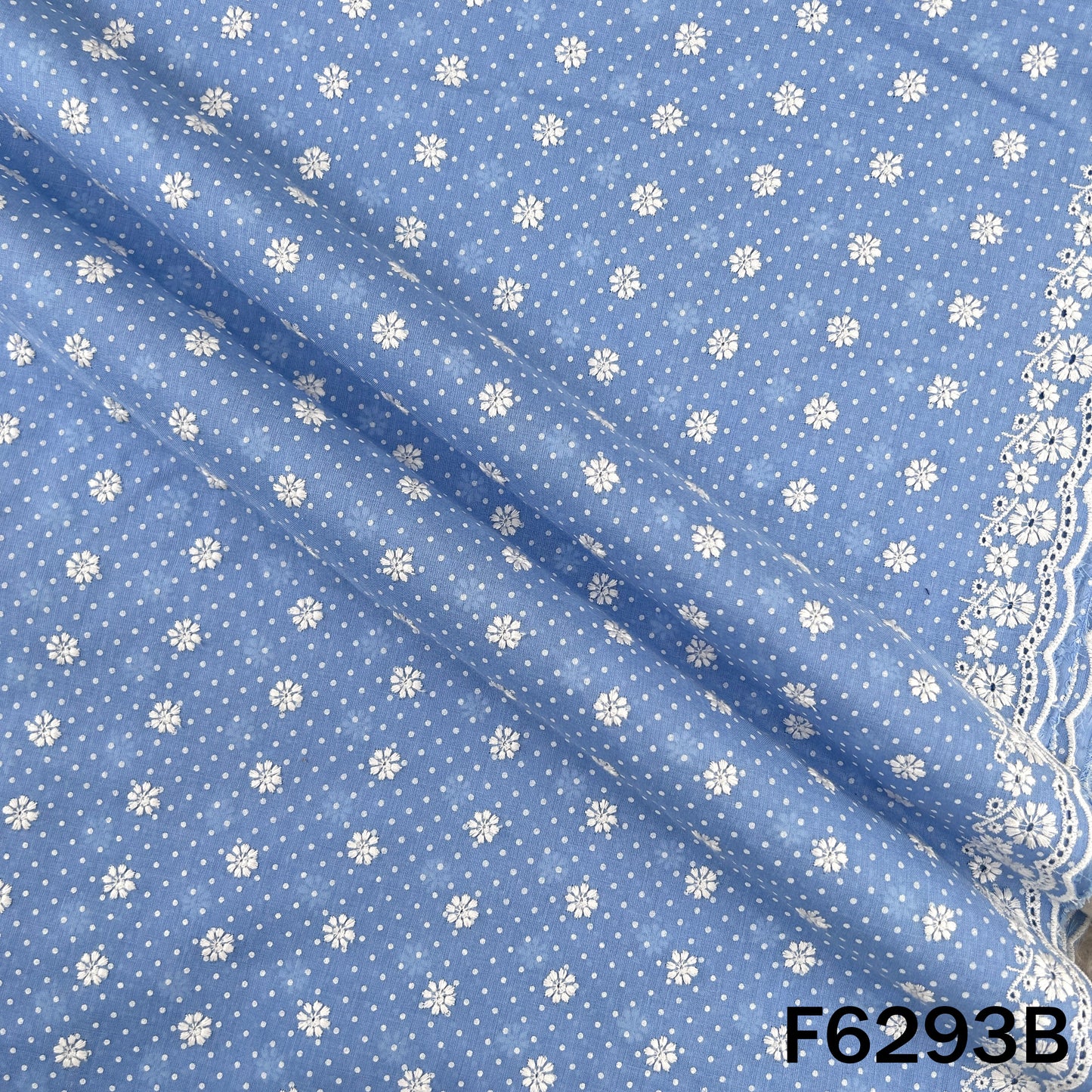 Chikankari Cotton Fabric - F6293