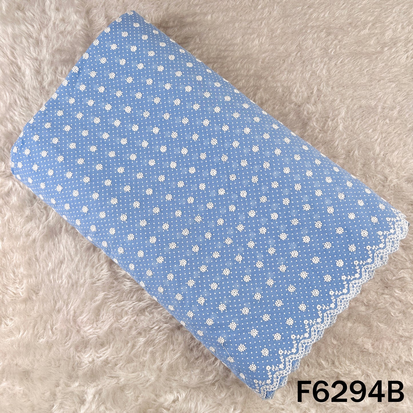 Chikankari Cotton Fabric - F6294