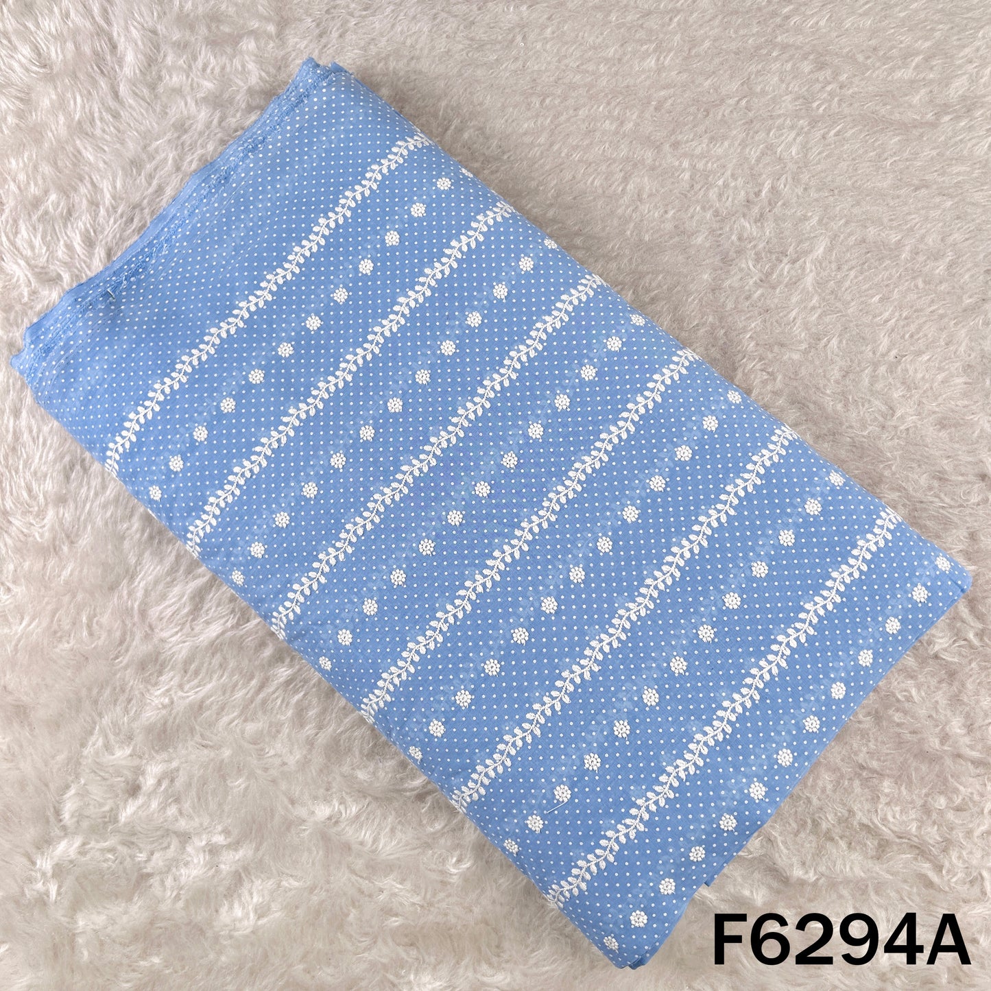 Chikankari Cotton Fabric - F6294