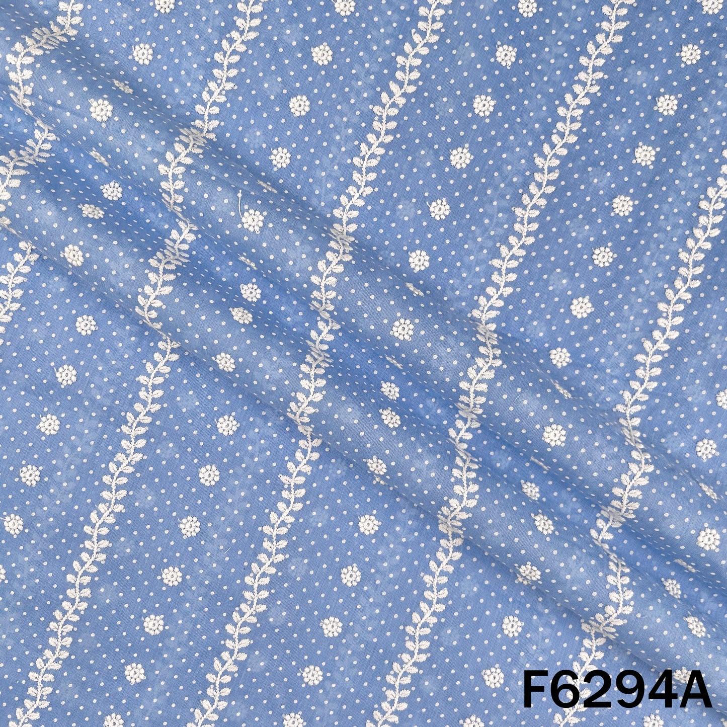 Chikankari Cotton Fabric - F6294
