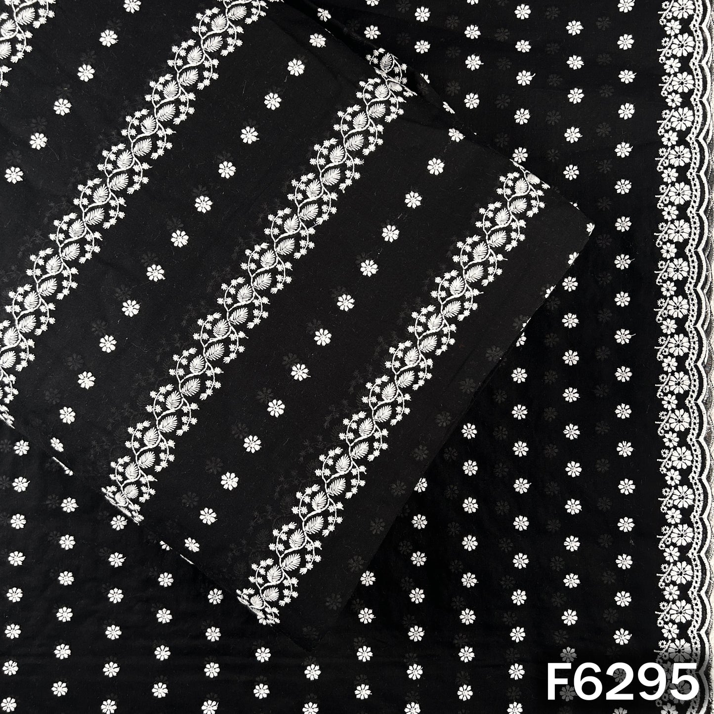 Chikankari Cotton Fabric - F6295