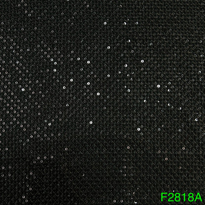 Zari Sequins Embroidered georgette Fabric-F2818