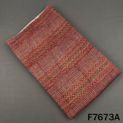 Printed Kantha Stich Pure Chanderi Silk Fabric - F7673