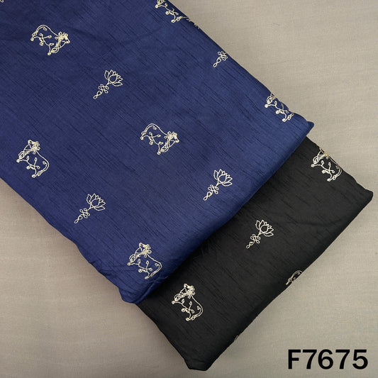 Zari Work Monga Silk Fabric - F7675