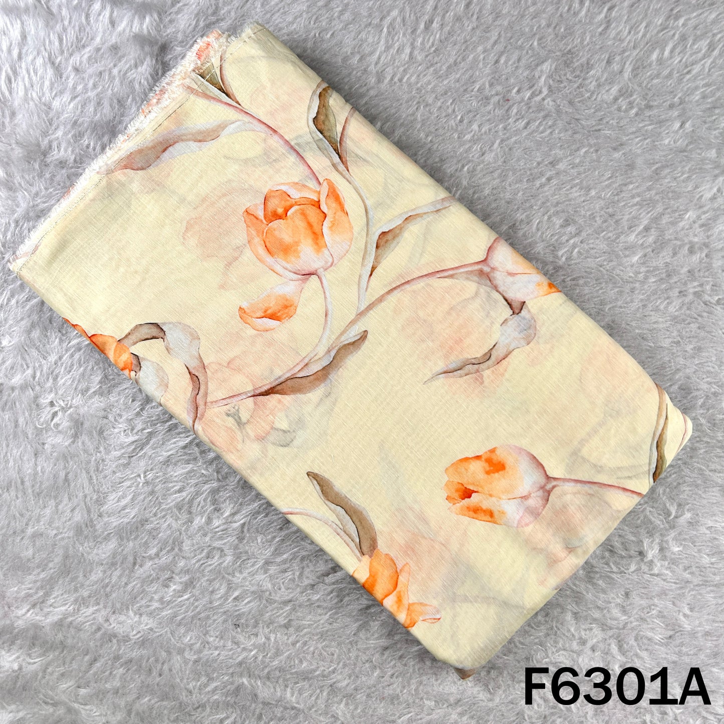 Digital Print Linen Self Chanderi Fabric - F6301