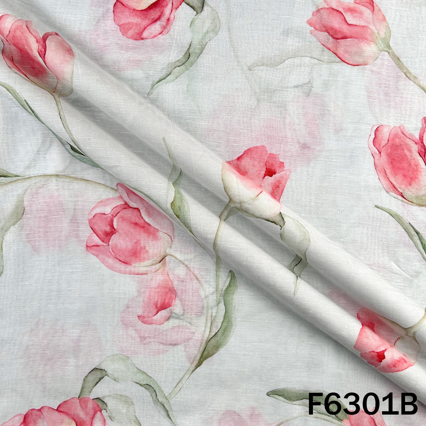Digital Print Linen Self Chanderi Fabric - F6301