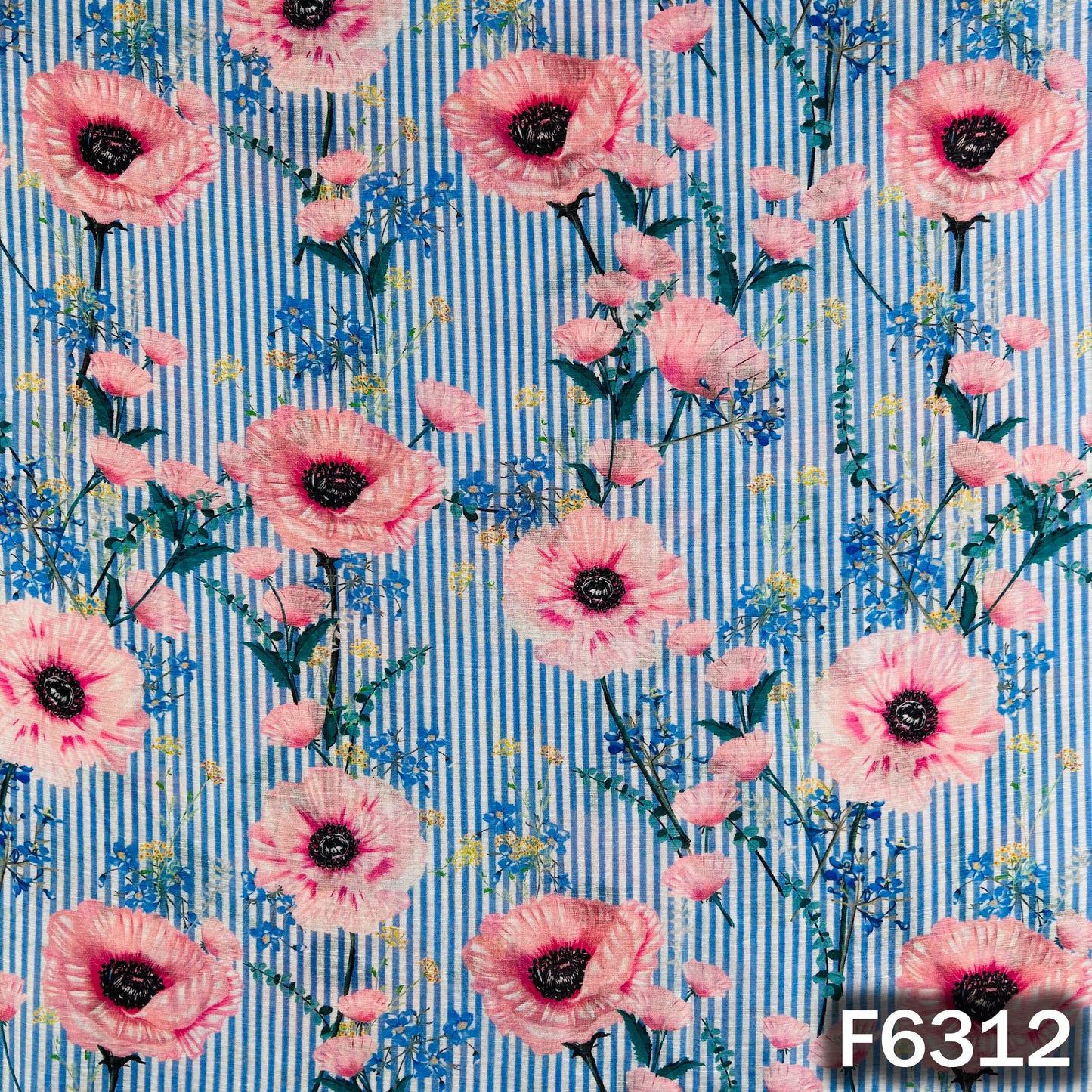 Digital Print Linen Self Chanderi Fabric - F6312