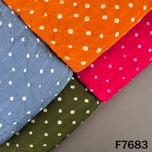 Bandhani Print Modal Satin Fabric - F7683