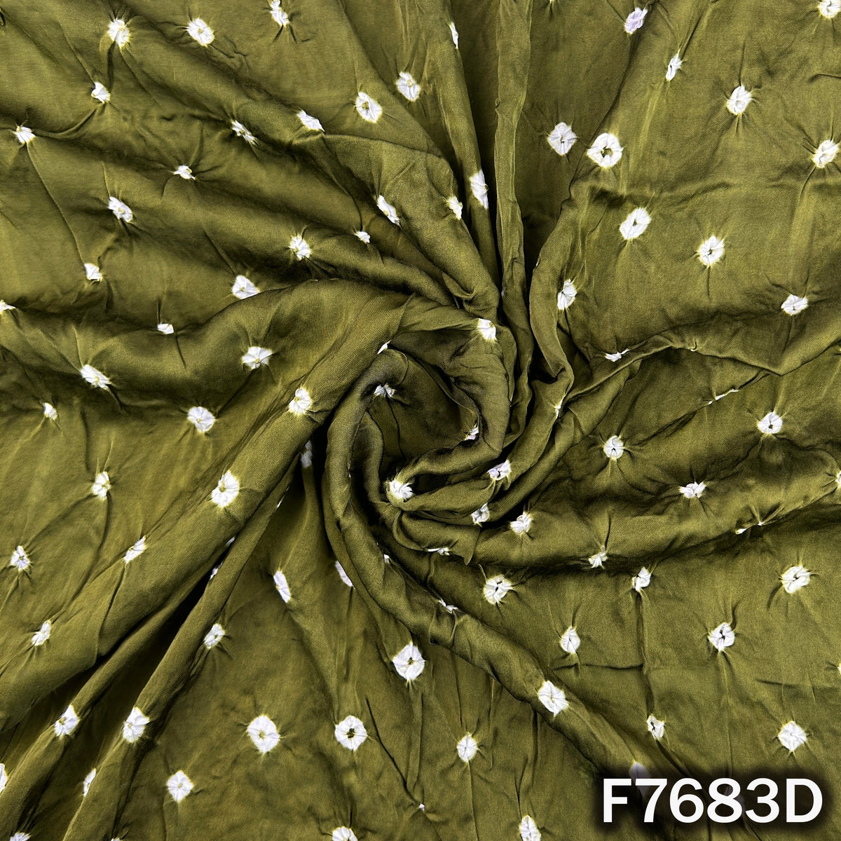 Bandhani Print Modal Satin Fabric - F7683