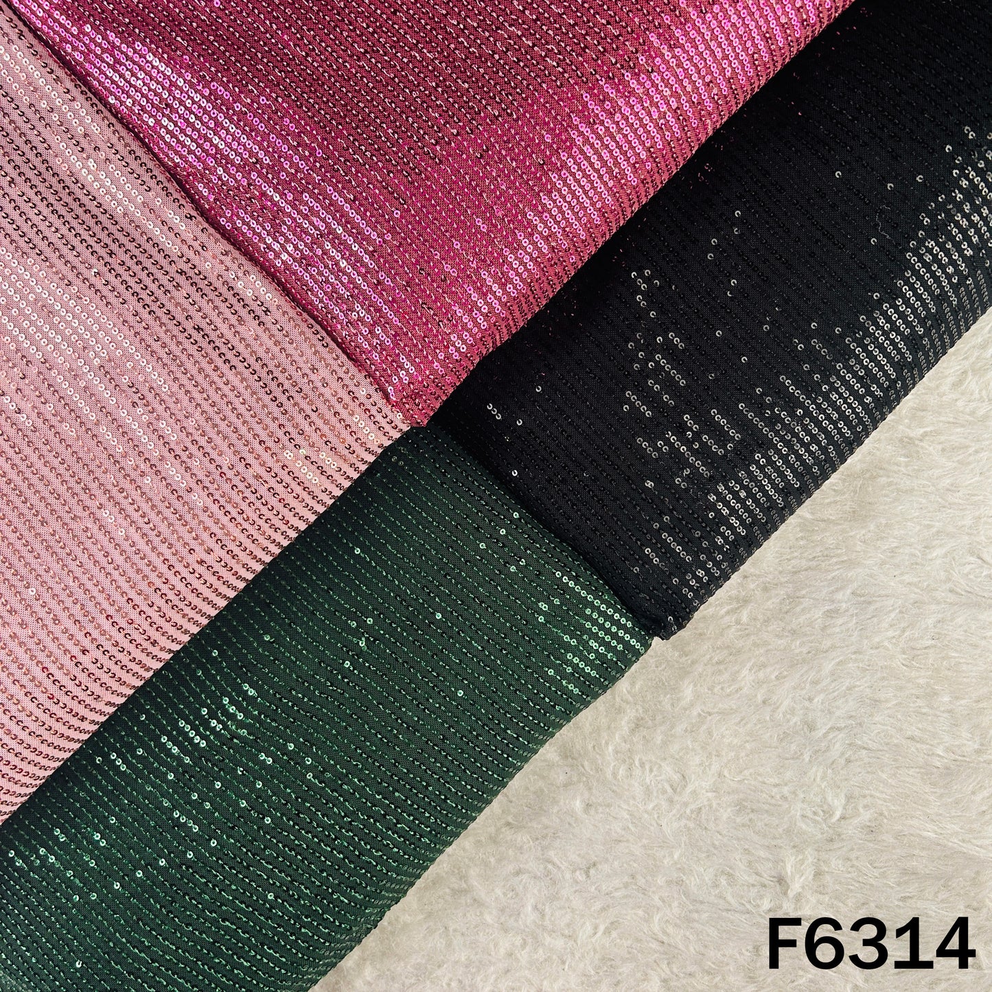 Sequins Work Lycra Net Fabric - F6314