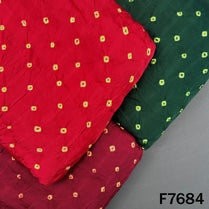 Bandhani Print Modal Satin Fabric - F7684