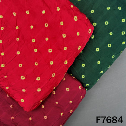 Bandhani Print Modal Satin Fabric - F7684