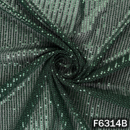 Sequins Work Lycra Net Fabric - F6314
