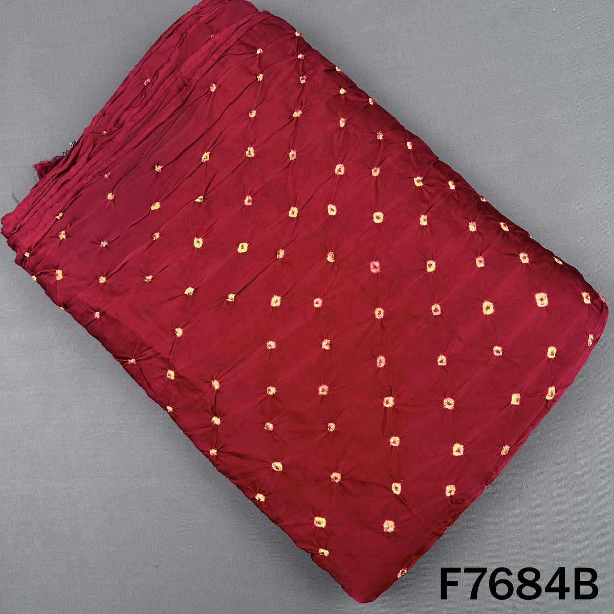 Bandhani Print Modal Satin Fabric - F7684