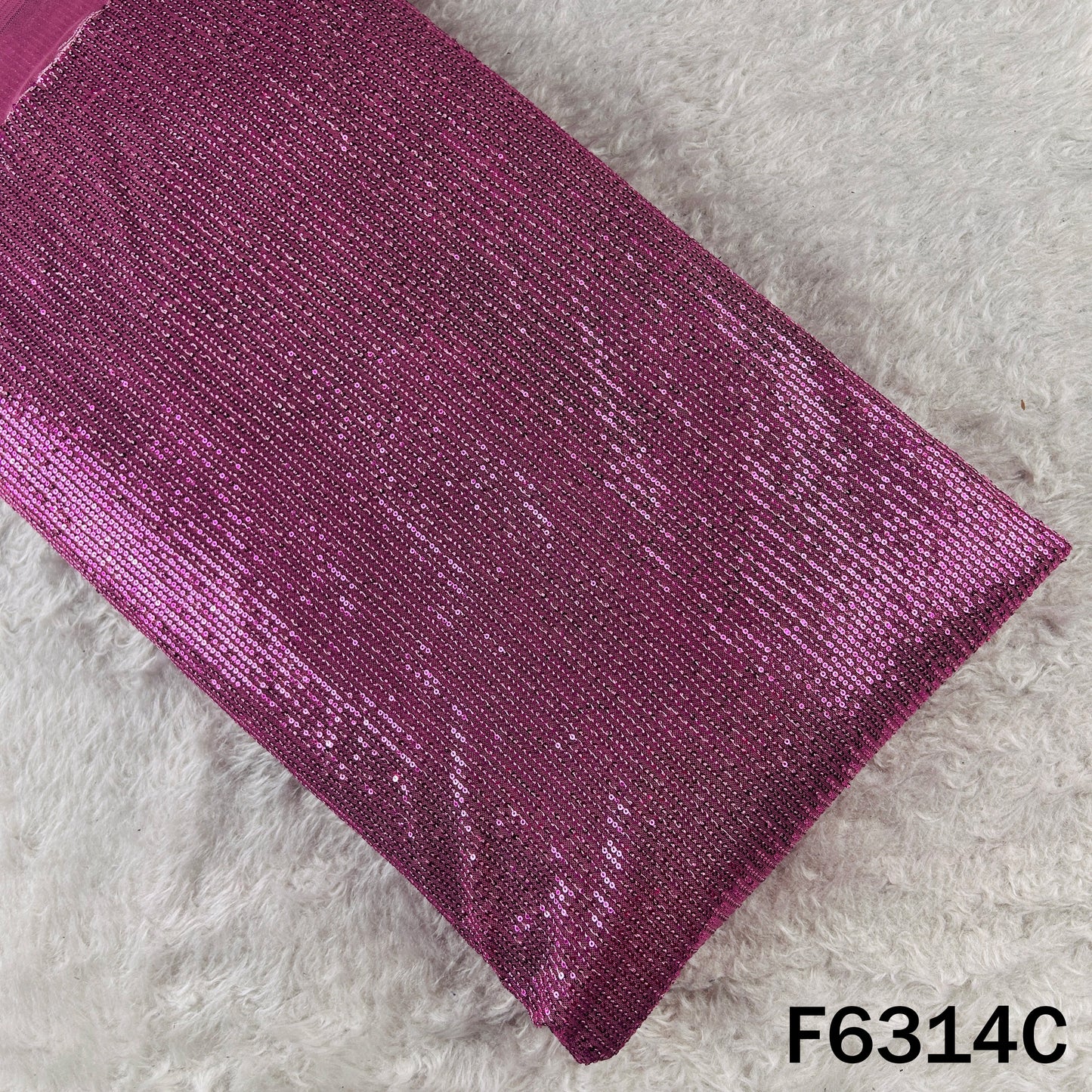 Sequins Work Lycra Net Fabric - F6314