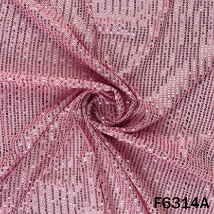 Sequins Work Lycra Net Fabric - F6314