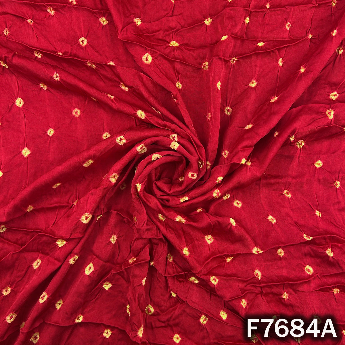 Bandhani Print Modal Satin Fabric - F7684