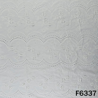Lace Work Cambric Cotton Fabric - F6337