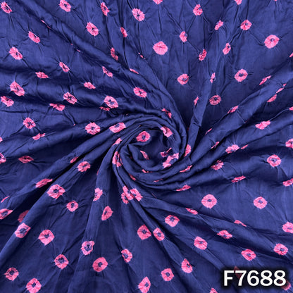 Bandhani Print Modal Satin Fabric - F7688