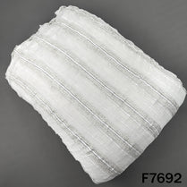 Dyeable Stripes Thread Zari Work Georgette Fabric - F7692
