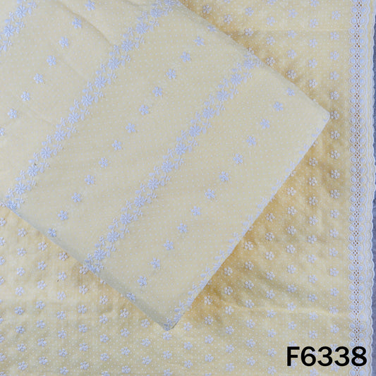 Chikankari Cotton Fabric - F6338