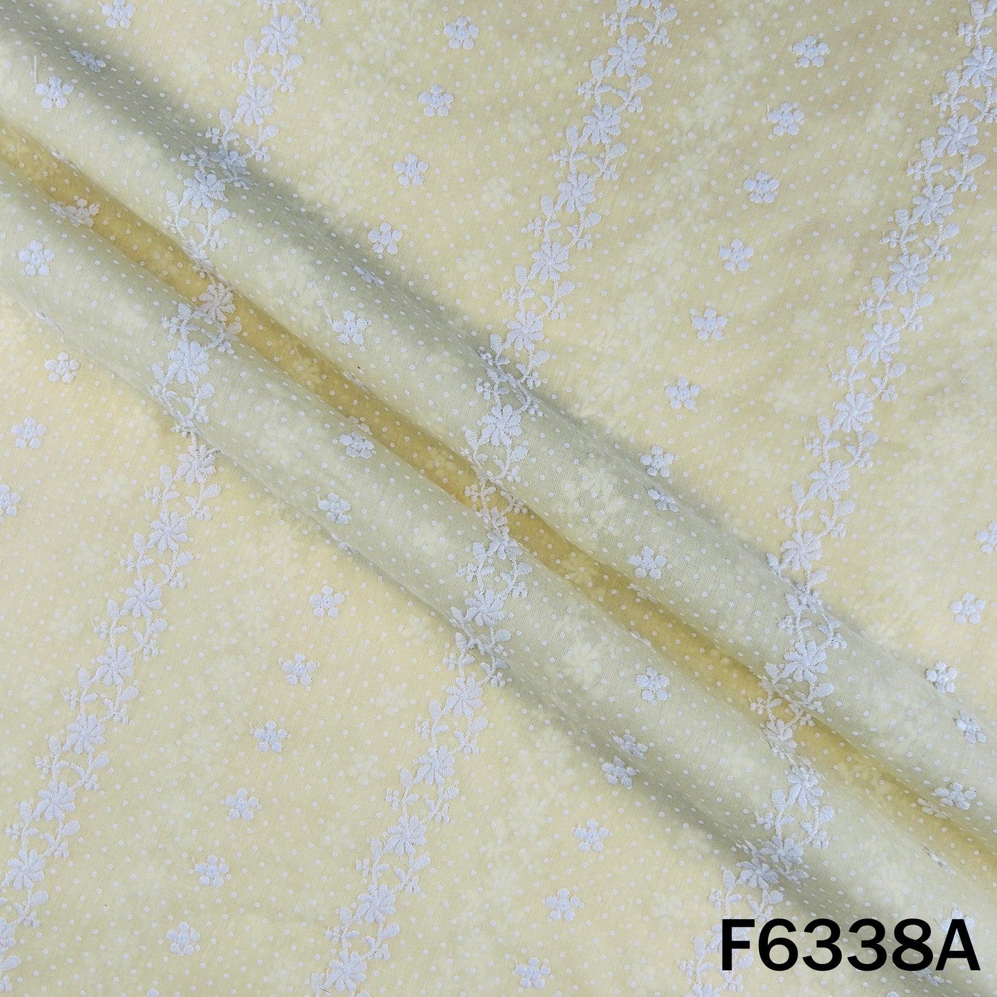 Chikankari Cotton Fabric - F6338