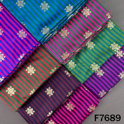 Stripes Banarasi Silk Fabric - F7689