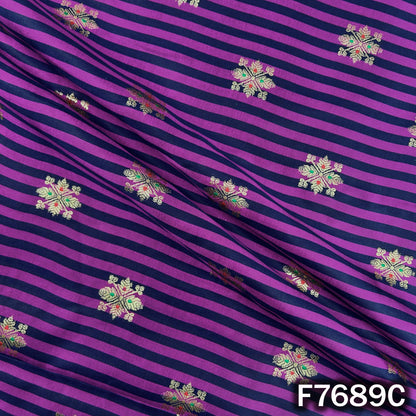 Stripes Banarasi Silk Fabric - F7689