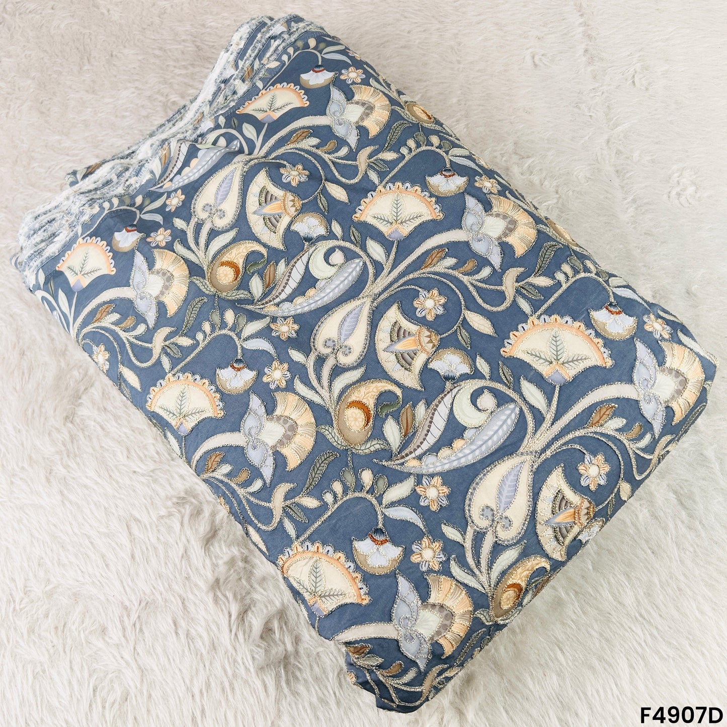 Positional Print Modal silk Fabric-F4907