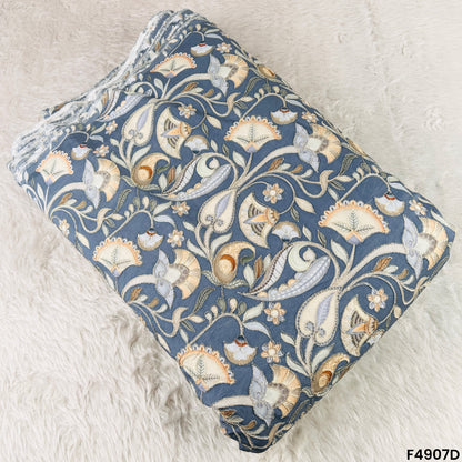 Positional Print Modal silk Fabric-F4907