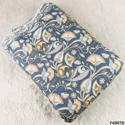 Positional Print Modal silk Fabric-F4907