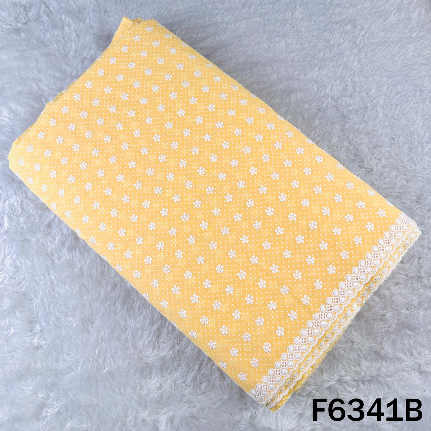 Chikankari Cotton Fabric - F6341